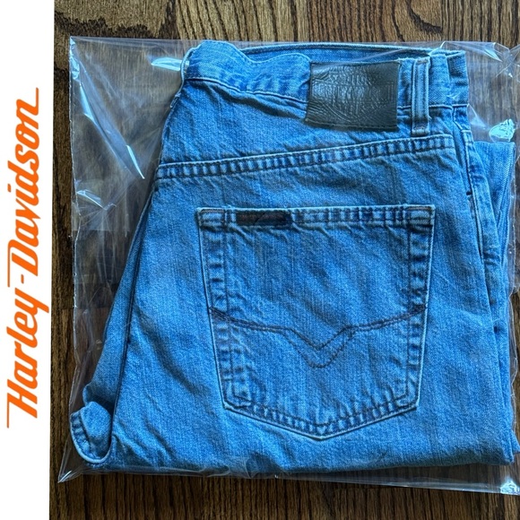 LBN Harley-Davidson Men’s VTG Jeans 36x30 Blue Denim Classic Straight Leg - Picture 10 of 11
